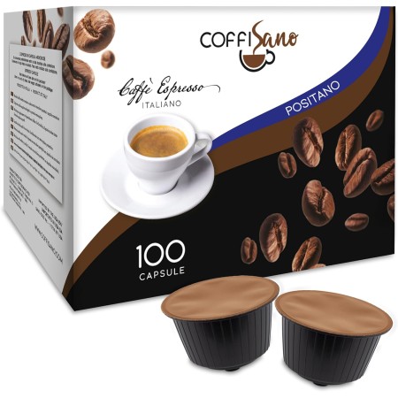 100 Capsule Caffè compatibili con Dolce Gusto Coffisano miscela Positano, Espresso Italiano Monodose