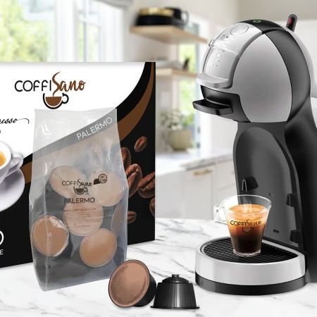100 Capsule Caffè compatibili con Dolce Gusto Coffisano miscela Palermo, Espresso Italiano Monodose
