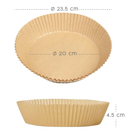 50 Fogli di Carta da Forno Movida, Biodegradabili, Rotondi, diametro 20 cm