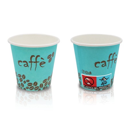 50 Bicchierini Caffè Colorati in Carta 75 ml Movida