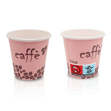 50 Bicchierini Caffè Colorati in Carta 75 ml Movida