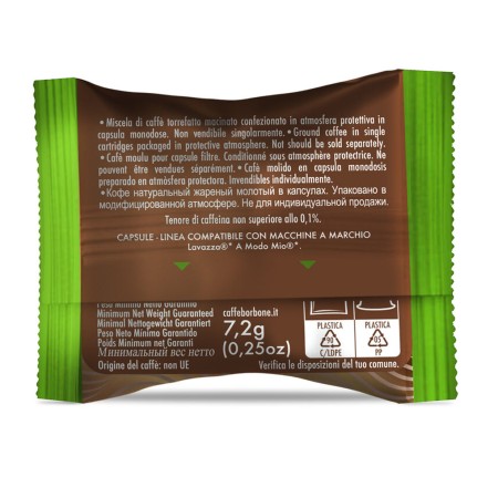 50 Capsule Caffè Borbone Don Carlo compatibili con Lavazza A Modo Mio miscela Dek Decaffeinato