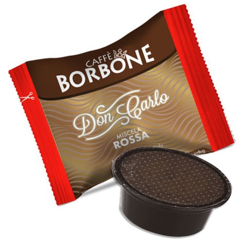 100 Capsule di Caffe' compatibili Lavazza a Modo Mio Borbone Don Carlo Miscela Rossa