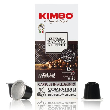 100 Capsule Caffè Compatibili con Nespresso Kimbo Miscela Ristretto in Alluminio