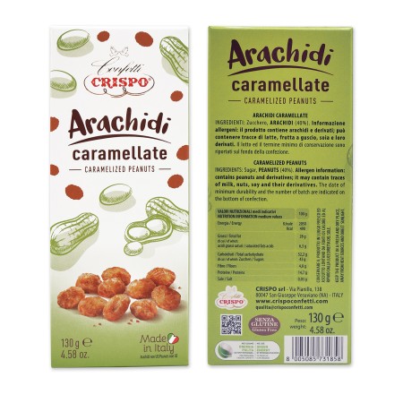 Crispo Arachidi Caramellate, Senza Glutine 130 gr