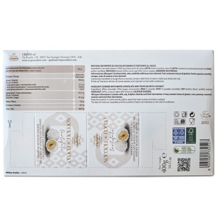 Crispo Nocciole al Cocco Tartufate 400 gr