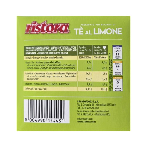 16 Capsule di Tè al limone...