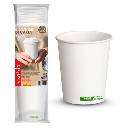 Movida 50 Bicchieri in Carta 250 ml