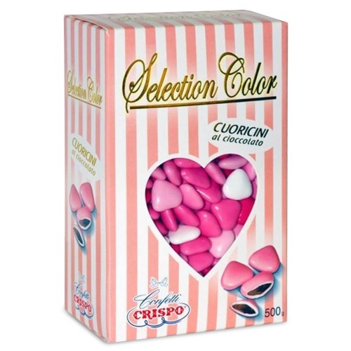Crispo Cuori Mignon Selection Rosa Confetti al Cioccolato 500 gr