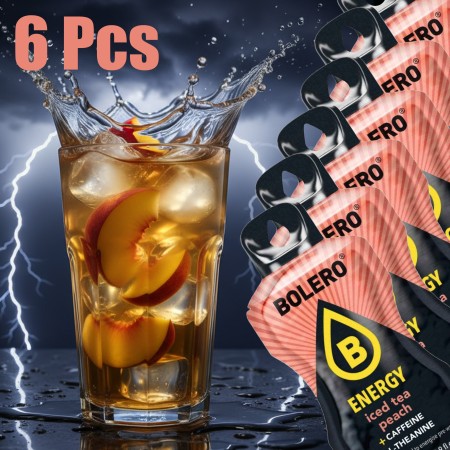Bolero Drink Energy Iced Tea Peach, 6 bustine da 7 gr