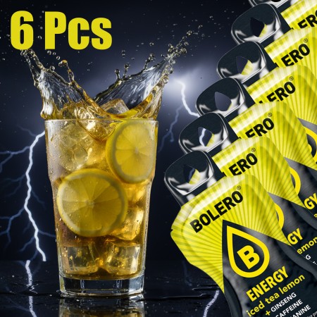 Bolero Drink Energy Iced Tea Lemon, 6 bustine da 7 gr