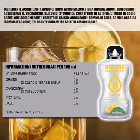 Bolero Drink Ice Tea Lemon, Tè al Limone, 12 Stick da 3 gr