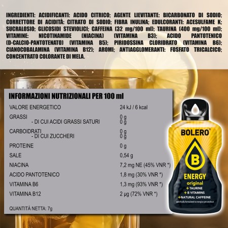 Bolero Drink Energy Original, 6 bustine da 7 gr