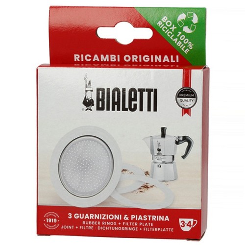 Bialetti 3 Guarnizioni + 1 Piastrina...