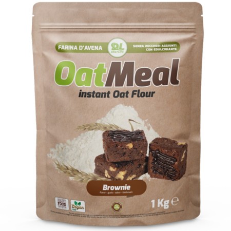 Daily Life Farina di Avena al gusto Brownie, Oatmeal Instant in busta da 1 kg
