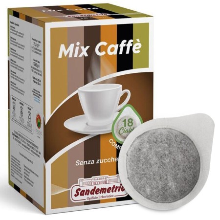 18 Cialde di Mix Caffè ESE 44 mm Sandemetrio, Gusti Ginseng, Cioccolato, Nocciola, Liquirizia, Caramello, Pistacchio