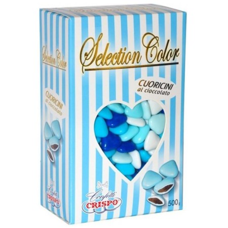 Crispo Cuori Mignon Selection Celeste Confetti al Cioccolato 500 gr