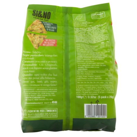 Fiorentini Triangolini di Mais con Legumi Bio SI&NO Multipacco 5 x 20 gr