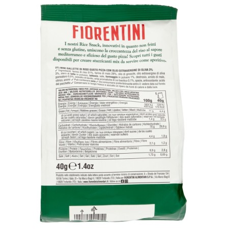 Fiorentini Rice Snack gusto Pizza 40 gr