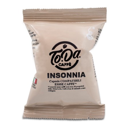 100 Capsule di Caffè Compatibili con Essse To.da Miscela Insonnia, Espresso Italiano Monodose