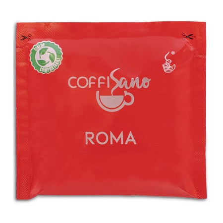 150 Cialde Caffè Coffisano Miscela Roma, Espresso Italiano in Filtro Carta Compostabile ESE da 44 mm