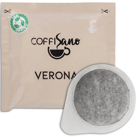 150 Cialde Caffè Coffisano Miscela Verona, Espresso Italiano in Filtro Carta Compostabile ESE da 44 mm