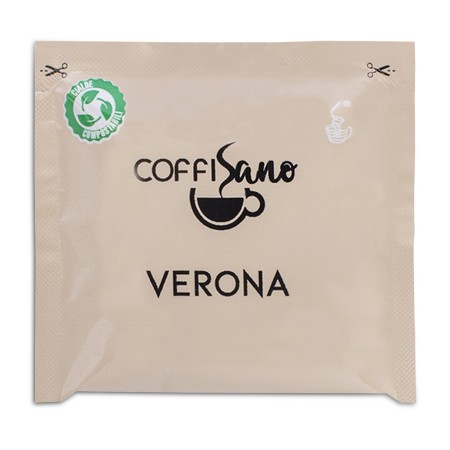 150 Cialde Caffè Coffisano Miscela Verona, Espresso Italiano in Filtro Carta Compostabile ESE da 44 mm
