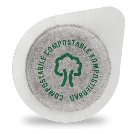 50 Cialde di Caffè Borbone Miscela Blu, Cialde Monodose ESE 44 mm Compostabili in filtro carta