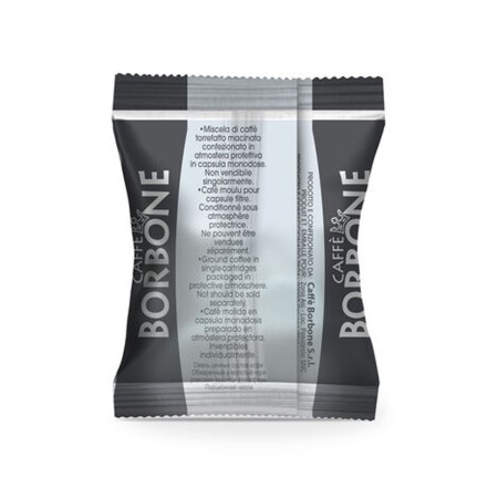 50 Capsule di Caffè Compatibili con Nespresso Borbone Miscela Nera, Espresso Italiano Monodose