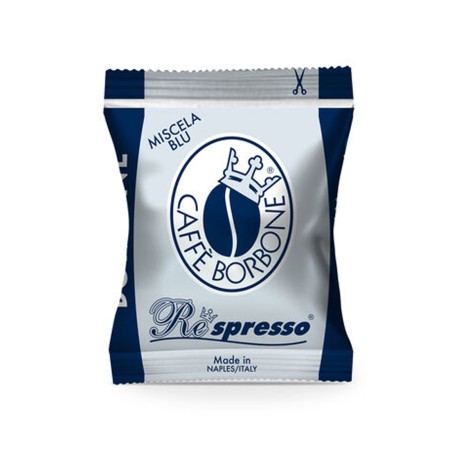 50 Capsule di Caffè Compatibili con Nespresso Borbone Miscela Blu, Espresso Italiano Monodose