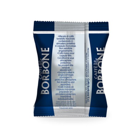 50 Capsule di Caffè Compatibili con Nespresso Borbone Miscela Blu, Espresso Italiano Monodose