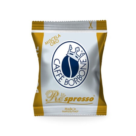50 Capsule di Caffè Compatibili con Nespresso Borbone Miscela Oro, Espresso Italiano Monodose