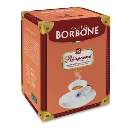 50 Capsule di Caffè Compatibili con Nespresso Borbone Miscela Oro, Espresso Italiano Monodose