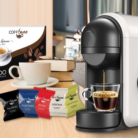 100 Capsule di Caffè compatibili con Lavazza A Modo Mio Coffisano miscela Palermo, Espresso Italiano Sapore Intenso e Corposo