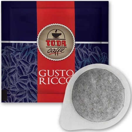 50 Cialde di Caffè To.da Miscela Gusto Ricco, Espresso Monodose Cremoso in Cialde ESE 44 mm