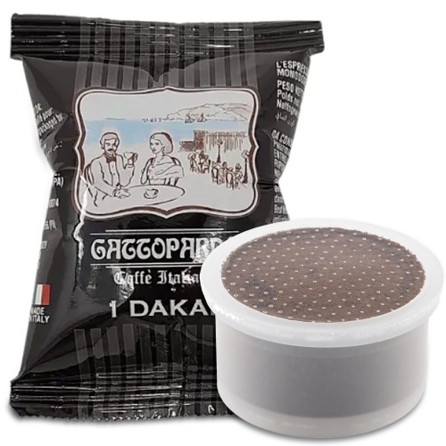 100 Capsule di Caffè Compatibili con Uno System Gattopardo Miscela Dakar, Espresso Italiano Monodose