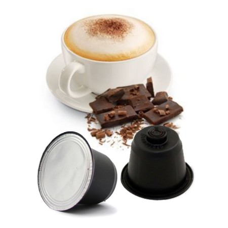 80 Capsule Capciok per Nespresso Gattopardo To.Da Caffè, Bevanda Solubile al gusto Cappuccino al Cioccolato