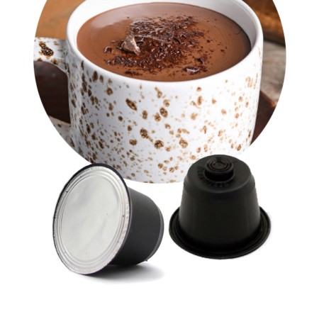 80 Capsule di Cioccolata Compatibili con Nespresso Gattopardo To.da, Bevanda Solubile Monodose