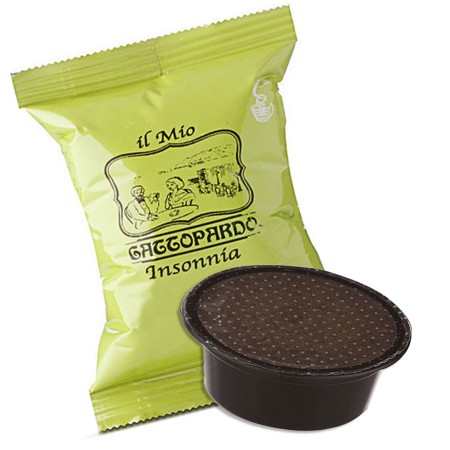 100 Capsule di Caffè Compatibili con Lavazza A Modo Mio Gattopardo To.da Miscela Insonnia