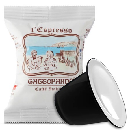 100 Capsule di Caffè Compatibili con Nespresso Gattopardo To.Da, Miscela Blu