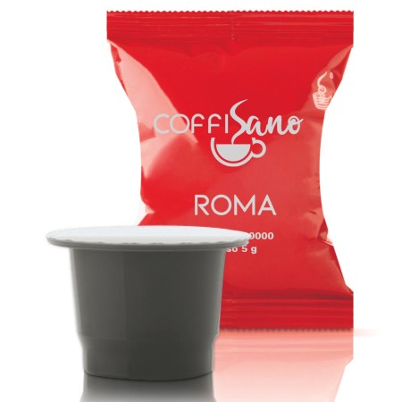 100 Capsule di Caffè compatibili Nespresso Coffisano miscela Roma, Espresso Italiano Cremoso ed Equilibrato