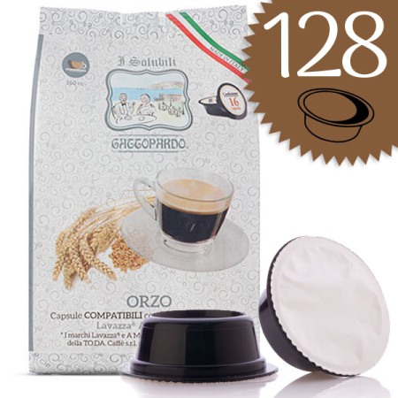 128 Capsule di Orzo compatibili con Lavazza A Modo Mio Gattopardo Solubili Caffè