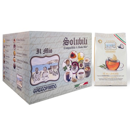 128 Capsule di Tè compatibili con Lavazza A Modo Mio Gattopardo, The Solubili di Caffè