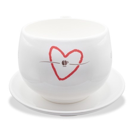 Tazza Porta Cialde di Caffè Lollo, Tazzona Gigante Bianca in Porcellana