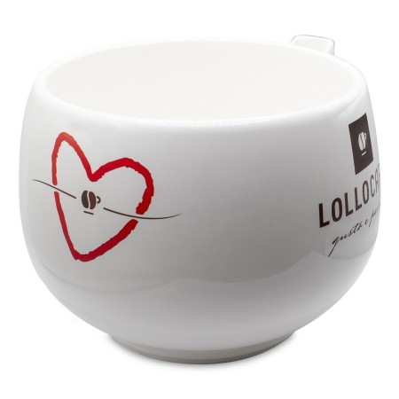 Tazza Porta Cialde di Caffè Lollo, Tazzona Gigante Bianca in Porcellana